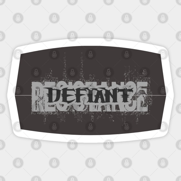 Defiant Sticker by tatzkirosales-shirt-store